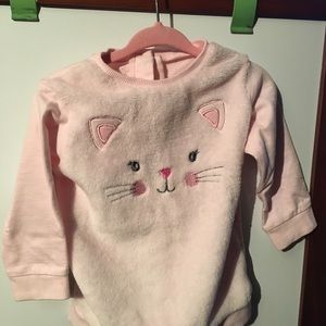 Softest pink kitty sweatshirt size 18m